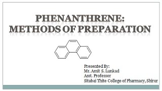 Phenanthrene Methods of preparation [upl. by Anits]