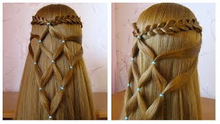 Coiffure simple et rapide pour cheveux long  mi long facile à faire 💗 Quick and easy hairstyle [upl. by Ainniz]