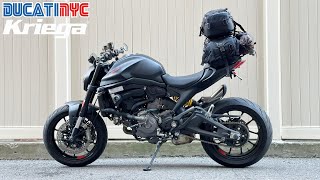 How To setup Kriega Drypack Fit Kit on Ducati Monster 937  v1850 [upl. by Elleron928]