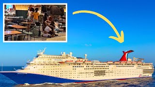 Fight on Carnival Cruise Sends Chairs Flying Hurricane Diversion [upl. by Joed]