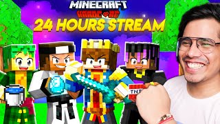 24 Hrs MINECRAFT HARDCORE IRL MARATHON STREAM [upl. by Yorgos]