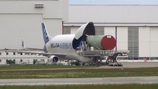 Airbus Beluga unload and load timelapse 45 Minutes in 2 13 [upl. by Meakem673]