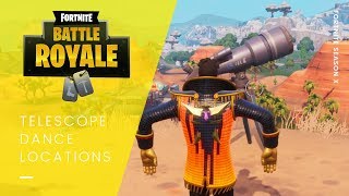 Fortnite SEASON X STORM CHASERS Dance At Different Telescopes Season X Telescope Locations [upl. by Quillon316]