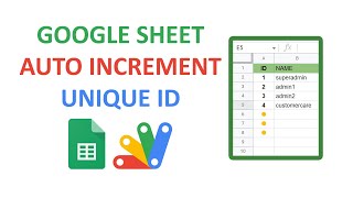 Apps Script  Google Sheet Auto Increment  Unique ID [upl. by Gundry804]