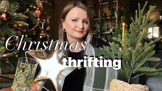 Christmas THRIFT shopping amp HAUL  inspiring you to try thrifting  decor  glassware  kitchen good [upl. by Blayze]