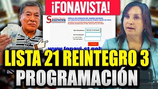 ¡Fonavistas PROGRAMACIÓN DE LISTA 21 Y REINTEGRO 3 doble grupo de pago para todos [upl. by Lisette]