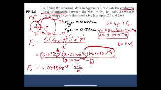 ENGR 170  MSCI 201 Example Calculation Coulombic force of attraction [upl. by Saref]