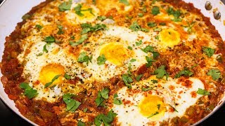 Shakshuka Egg Recipe  Easy Egg Recipes Indian  Egg Recipe For Dinner  Kanaks Kitchen [upl. by Comstock]