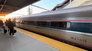 Amtrak ACS64 629 has arrived at the Old Saybrook Train Station [upl. by Adnertal]