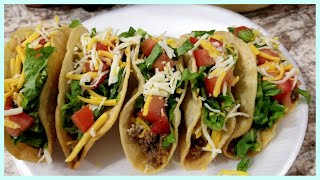 🔴TACOS DE CARNE MOLIDA ESTILO TACO BELL PERO CASEROSRECETA ECONOMICA Y FACILTACOSESTILOTACOBELL🌮🌮 [upl. by Johansen]