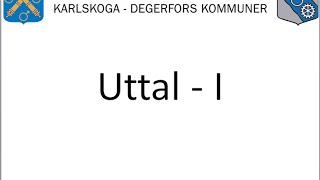 Uttal – I  Vuxnas lärande Karlskoga Degerfors [upl. by Aidnama]