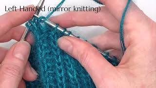 How to Work a Kinda Stretchy Bindoff LeftHanded Mirror Knitting [upl. by Oria]