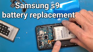 Samsung s9 g960 battery replacement and disassembly step by step [upl. by Kentiggerma]