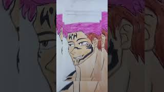 Sukuna drawing by pencil colours sukuna ghost pencildrawing drawing viralvideo shorts [upl. by Nnor]