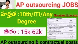 AP Outsourcing jobs 2023  latest AP govt jobs  freejobalert 10th based jobs 2023 [upl. by Ycats877]