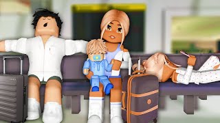 ✈️ OUR FLIGHT WAS DELAYED  Bloxburg Family Roleplay [upl. by Efren]