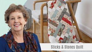 How to Make a Sticks and Stones Quilt  Free Quilting Tutorial [upl. by Tsepmet7]