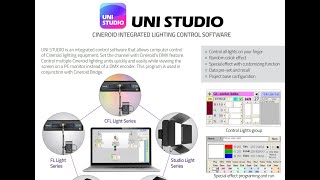 Cineroid UniStudio light multi control software [upl. by Yauqaj857]