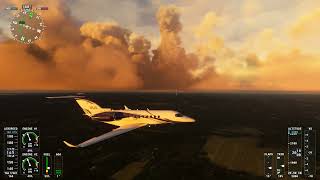 Flight Simulator Evening Approach into Memphis KMEM Live Air Traffic Control [upl. by Hanah]