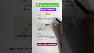 🚦What Are Anomers  anomers carbohydrate organicchemistry biochemistry chemistry [upl. by Eetnahs]