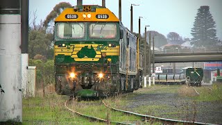 Portland Victoria Grain Train Manual Switching  G539 BL33 X50  27th July 2024 [upl. by Merl]