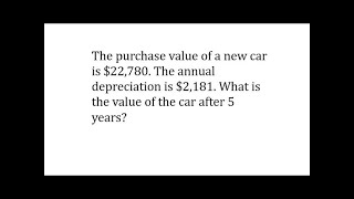 Aplicación de ecuación lineal depreciación del automóvil [upl. by Edroi]