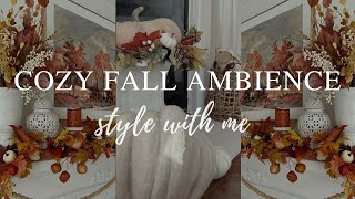 🍁🍂2024 COZY FALL DECORATING🍂🍁 HOW TO STYLE A FALL MANTEL  AUTUMN DECOR IDEAS  DECORATING FOR FALL [upl. by Auoh]