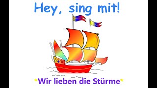 🎵🤍🌬️⛵🏴‍☠️🪙💰👀quotWir lieben die Stürmequot  Kinder u Volkslieder  Liedtext Notenlink ↓InfoBoxquot [upl. by Alien117]