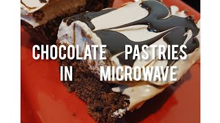 Chocolate Pastries in Microwave  How to make chocolate pastry [upl. by Burman]