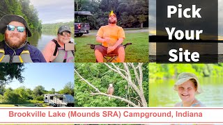 Brookville Lake Mounds SRA Campground Indiana Pick Your Site  Campground Tour A  F Loops [upl. by Tedra]