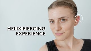 Helix piercing experience  Pain amp Aftercare [upl. by Derrik]