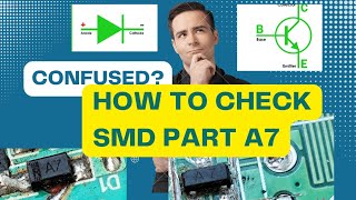 HOW TO CHECK☑ SMD MARKING A7  diodes or transistor  how to replace equivalente datasheet details [upl. by Adnawyt]