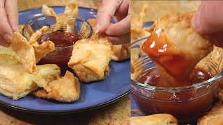 EASY CRAB RANGOONS  CRAB RANGOON PUFF PASTRY BITES [upl. by Ecnarepmet]