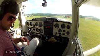 Reichelsheim to Gelnhausen EDFG Cessna 150 Rotax Cockpit [upl. by Aissenav]