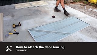 Shed Assembly Tips  How to attach the door bracing [upl. by Anilosi]