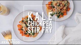 Vegan Kale Chickpea Stir Fry [upl. by Kati911]