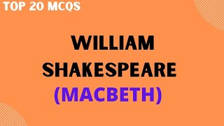 William Shakespeare Plays  Macbeth MCQs  UP TGT PGT ENGLISH 2022 Self Assessment [upl. by Wiggins]