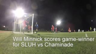 Will Minnick of SLUH Jr Billikens gets gamewinner vs Chaminade Red Devils [upl. by Oinolopa]