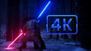 Star Wars Episode VII The Force Awakens  Finn amp Rey Vs Kylo Ren 4K 60fps [upl. by Nork]