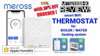 Meross smart WiFi thermostat for HomeKit  installation amp full review [upl. by Leakcim]