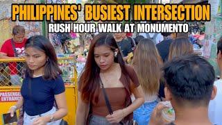 CALOOCAN CITY PHILIPPINESStreet food and street scenes in Monumento Caloocan City 4k [upl. by Prebo367]