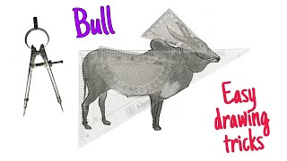 How to draw Bull  Kangeyam Bull Drawing  12th practical note drawing [upl. by Akkina761]