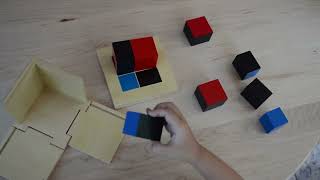 Montessori Binomial Cube at 29 Months [upl. by Aeriel778]