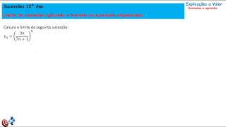 Limite de sucessões  Exerc 1 [upl. by Sauer]