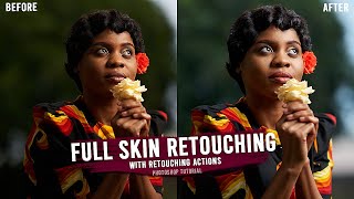 How to  High End Skin Retouching using Actions  Frequency Separation  Dodge amp Burn Detailed [upl. by Aidil]