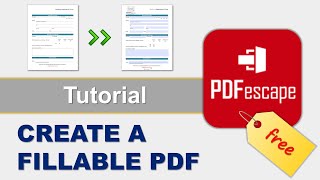 Create a fillable PDF form for free – step by step tutorial [upl. by Cupo]