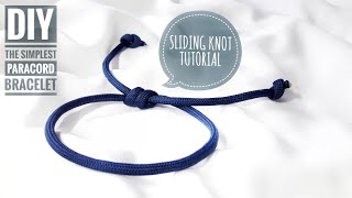 Bracelet Making Tutorial How To Tie A Bracelet DIY Basic Paracord Bracelet Sliding Knot Tutorial [upl. by Thorlay]