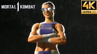 Mortal Kombat 1  Janet Cage All Finishers Fatal Blows Intros amp Victory Poses 4K 60FPS [upl. by Nohsad]