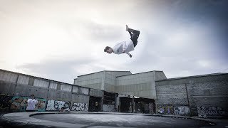 Trampoline into an abandonned factory [upl. by Ludba939]