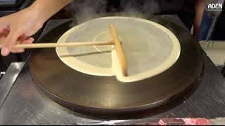 Japanese Street Food  Creamy Strawberry Crepes [upl. by Eentrok]